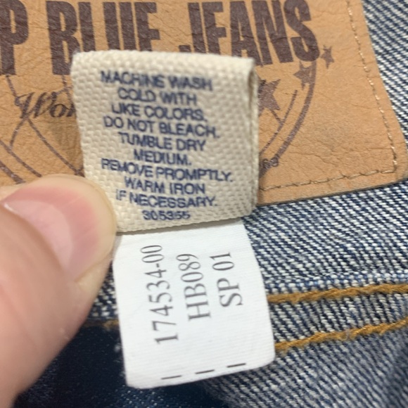 Vintage 90s Gap Men’s Small Dark Blue Jean Jacket - Picture 4 of 6